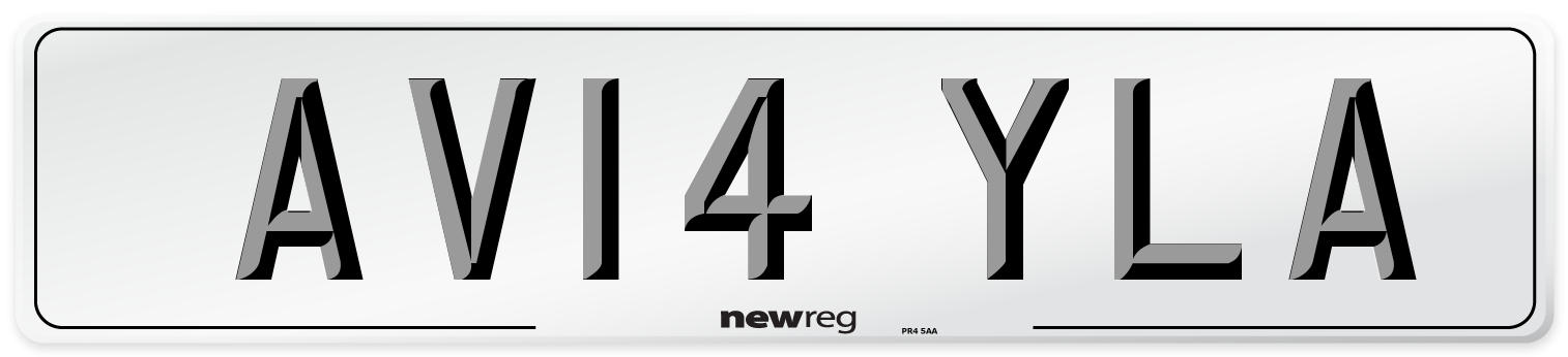 AV14 YLA Number Plate from New Reg